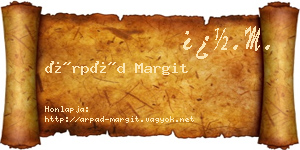 Árpád Margit névjegykártya